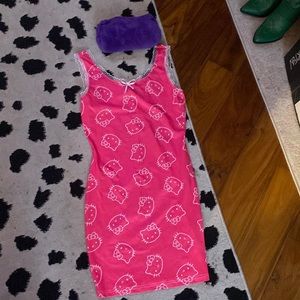 Pink Sleeveless Dress Hello Kitty